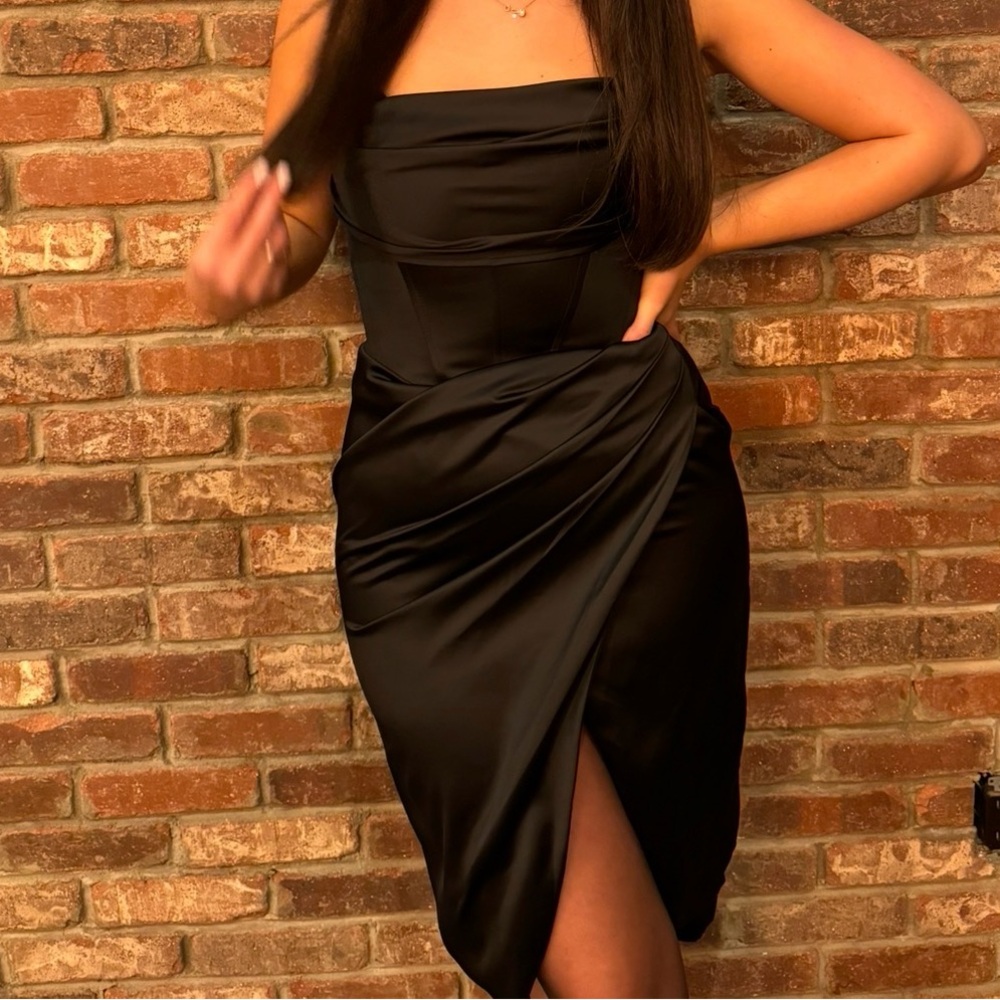 Bardot Black Strapless Dress